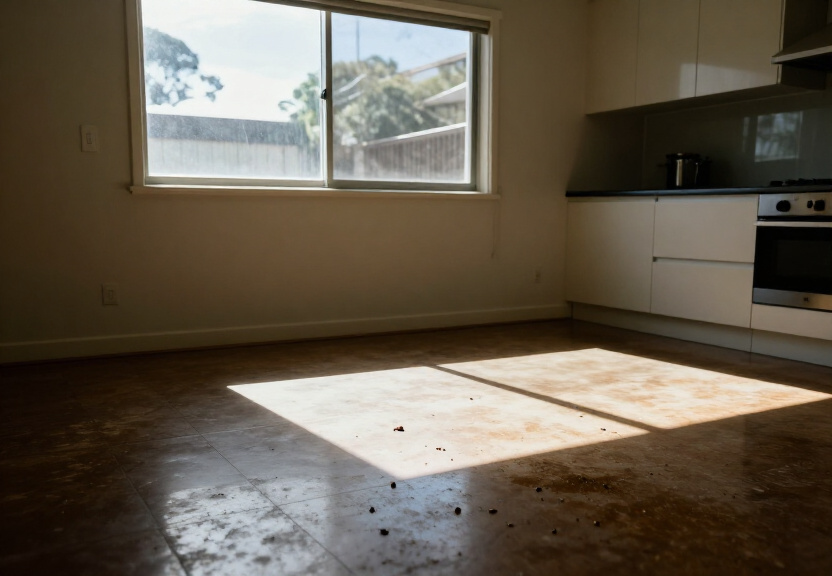 Rodent infestation in a Woodcroft garage before treatment
